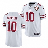 Nike 49ers 10 Jimmy Garoppolo White 75th Anniversary Vapor Untouchable Limited Jersey Dzhi,baseball caps,new era cap wholesale,wholesale hats